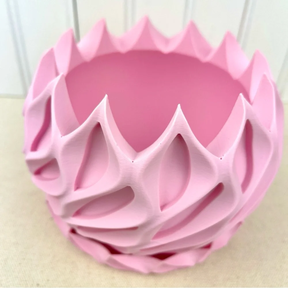 Modern Geometric Planter Pot, Twisted Planter Pot, Small Indoor Flower Pot